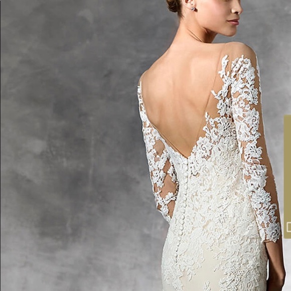 Pronovias Wedding dress + veil - Picture 2 of 8